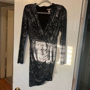 Aqua Black/ Silver cocktail dress